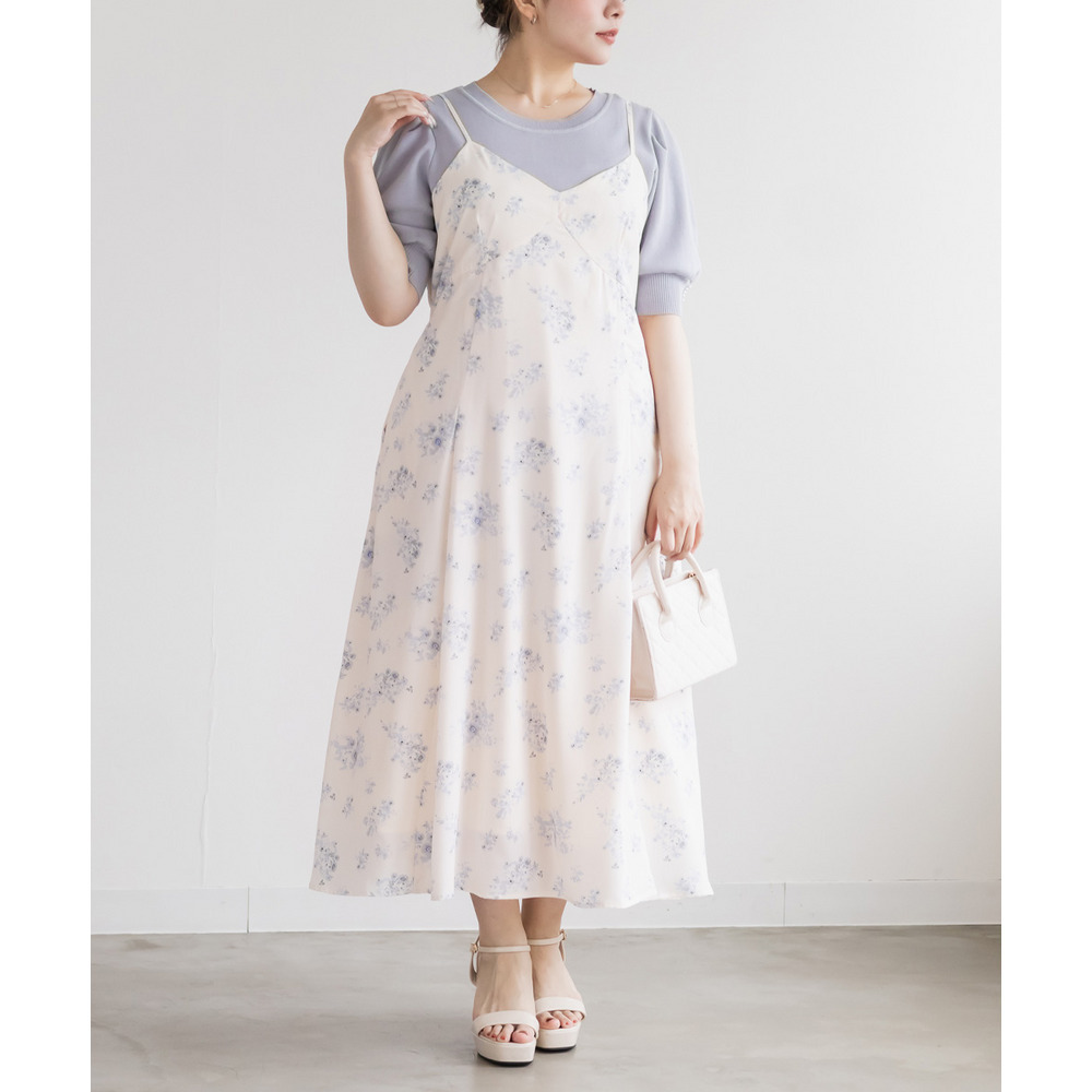 CLETTEオリジナル花柄ロングキャミワンピース1