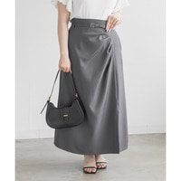 CLETTEオリジナルベルト付きタックデザインスカート