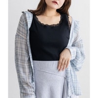 CLETTEオリジナルレース付きリブタンクトップ