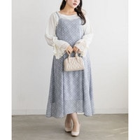 CLETTEオリジナルシアーチェック切替キャミワンピース