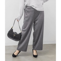 ストライプ柄センターシムワイドパンツ
