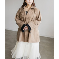 トレンチ風ミドル丈コート