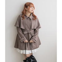 CLETTEオリジナル★ケープカラーミドルトレンチコート