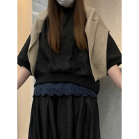 綿麻ポプリンブラウス
