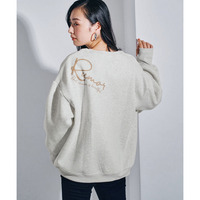 帯電防止加工裏起毛指穴付ロゴプリントスウェット（選べるロゴ） 大きいサイズ