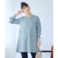 USAコットン裏起毛ビッグシルエットAラインチュニック　大きいサイズ