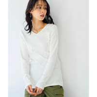 UVカット綿100%フライス素材ＶネックＴシャツ　大きいサイズ