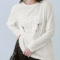 箔プリントロゴTシャツ　大きいサイズ