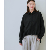 裾シャーリングシャツ　大きいサイズ