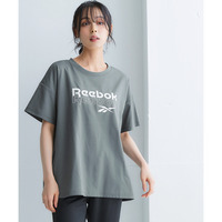 ロゴプリントゆるシルエット半袖Tシャツ（吸汗速乾・UVカット・形態安定）（リーボック）　大きいサイズ