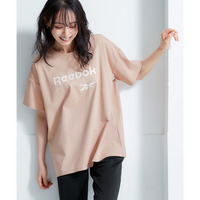 ロゴプリントゆるシルエット半袖Tシャツ（吸汗速乾・UVカット・形態安定）（リーボック）　大きいサイズ