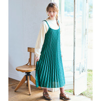 カットソープリーツキャミワンピース 大きいサイズ