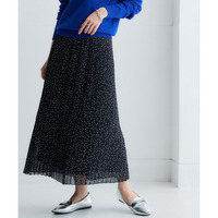 シフォンプリーツロングスカート　大きいサイズ