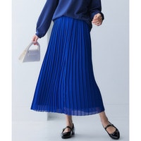 シフォンプリーツロングスカート　大きいサイズ