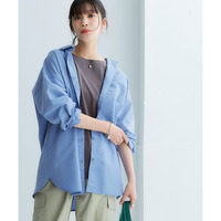 【UVカット】オーバーサイズブロードレギュラーシャツ（イージーケア）　大きいサイズ