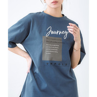 綿100%ゆるシルエットプリントTシャツ（接触冷感）　大きいサイズ