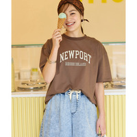  綿100％ゆるシルエットプリントTシャツ（接触冷感・UVカット） 大きいサイズ