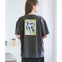  綿100％ゆるシルエットプリントTシャツ（接触冷感・UVカット） 大きいサイズ