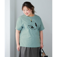 肌触りが気持ち良い綿100%プリントTシャツ（接触冷感・UVカット）　大きいサイズ
