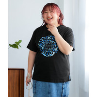 肌触りが気持ち良い綿100%プリントTシャツ（接触冷感・UVカット）　大きいサイズ