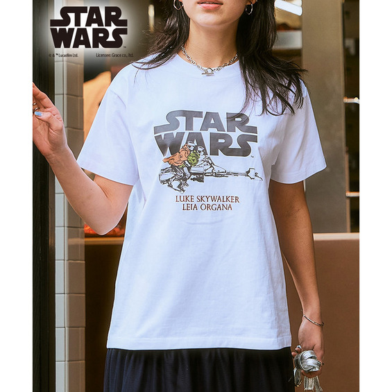【STAR WARS】プリント綿100%Tシャツ 大きいサイズ【アリノマ/Alinoma】 【STAR WARS】プリント綿100%Tシャツ 大きいサイズ【アリノマ/Alinoma】