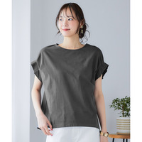 袖タックTシャツ【カレンデュラオイル加工】（接触冷感・UVカット）　大きいサイズ