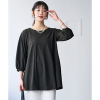 美ラクRUタッチ7分袖フレアチュニック（接触冷感・抗菌防臭・UVカット）　大きいサイズ