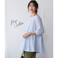 美ラクRUタッチ7分袖フレアチュニック（接触冷感・抗菌防臭・UVカット）　大きいサイズ