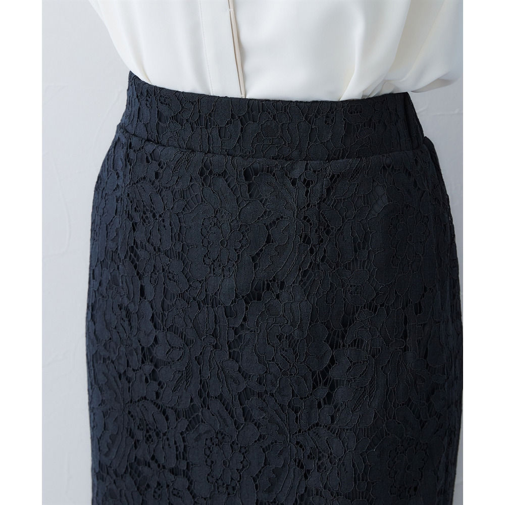 洗える総レースタイトスカート 大きいサイズ26