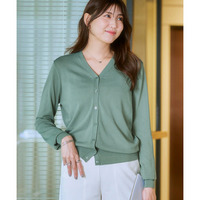 【ひんやり接触冷感】抜け感Ｖネックカーディガン（ＵＶカット・毛玉になりにくい・遮熱） 大きいサイズ