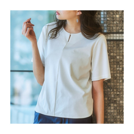 【ひんやり接触冷感】シルケット加工メタルパーツカットソートップス 大きいサイズ【アリノマ/Alinoma】 【ひんやり接触冷感】シルケット加工メタルパーツカットソートップス 大きいサイズ【アリノマ/Alinoma】