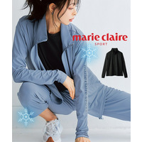 さらタッチスタンドカラージャケット（接触冷感・UVカット）（marie claire SPORT）　大きいサイズ