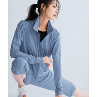 さらタッチスタンドカラージャケット（接触冷感・UVカット）（marie claire SPORT）　大きいサイズ