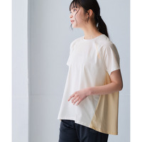 異素材切替配色チュニック（UVカット）（marie claire SPORT）　大きいサイズ