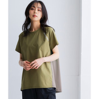 異素材切替配色チュニック（UVカット）（marie claire SPORT）　大きいサイズ