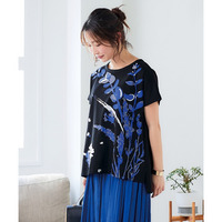 綿100％選べるデザインフレンチスリーブTシャツ（接触冷感・UVカット）　大きいサイズ