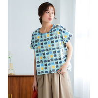 綿100％選べるデザインフレンチスリーブTシャツ（接触冷感・UVカット）　大きいサイズ