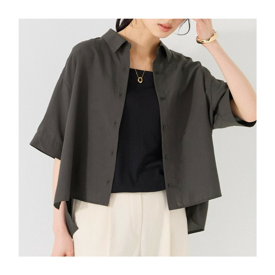 【美極シャツ】ショート丈シャツ 大きいサイズ【アリノマ/Alinoma】 【美極シャツ】ショート丈シャツ 大きいサイズ【アリノマ/Alinoma】