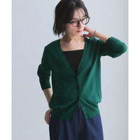 【アイスクリーンプレミアム】Vネックニットカーディガン（持続冷感・接触冷感・毛玉になりにくい・UVカット・洗濯機で洗える・遮熱）　大きいサイズ