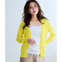 【アイスクリーンプレミアム】Vネックニットカーディガン（持続冷感・接触冷感・毛玉になりにくい・UVカット・洗濯機で洗える・遮熱） 大きいサイズ