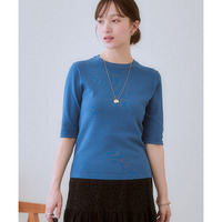 5分袖シャリシャリサマーニット　大きいサイズ