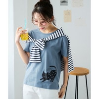 【ひんやりコットン】プリントTシャツ（綿100％・接触冷感・UVカット）（選べる柄）　大きいサイズ