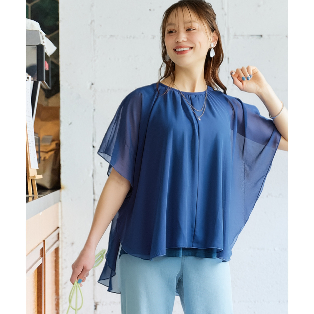 シフォンドルマンチュニック 大きいサイズ1