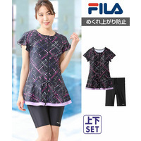 FILA フリル袖付プリントチュニックセパレート水着 大きいサイズ