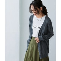 綿混シンプルニットカーディガン（ＵＶカット・毛玉になりにくい） 大きいサイズ
