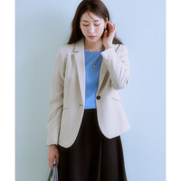 洗えるストレッチダブルクロステーラードジャケット（ストレッチ・しわになりにくい・ＵＶカット・洗濯機OK）（レギュラー丈）<大きいサイズ有>