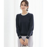 クルーネックニット（乾燥機OK・ウォッシャブル・静電気防止・毛玉になりにくい・UVカット） 大きいサイズ