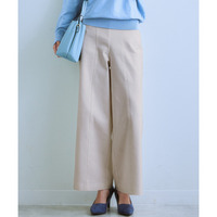 ハリ感素材ストレッチワイドパンツ<大きいサイズ有>