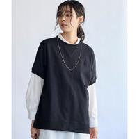 綿100％着まわし自由自在ゆったりスウェットベストプルオーバー 大きいサイズ