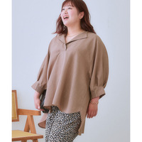 ゆるシルエットスキッパーブラウス 大きいサイズ